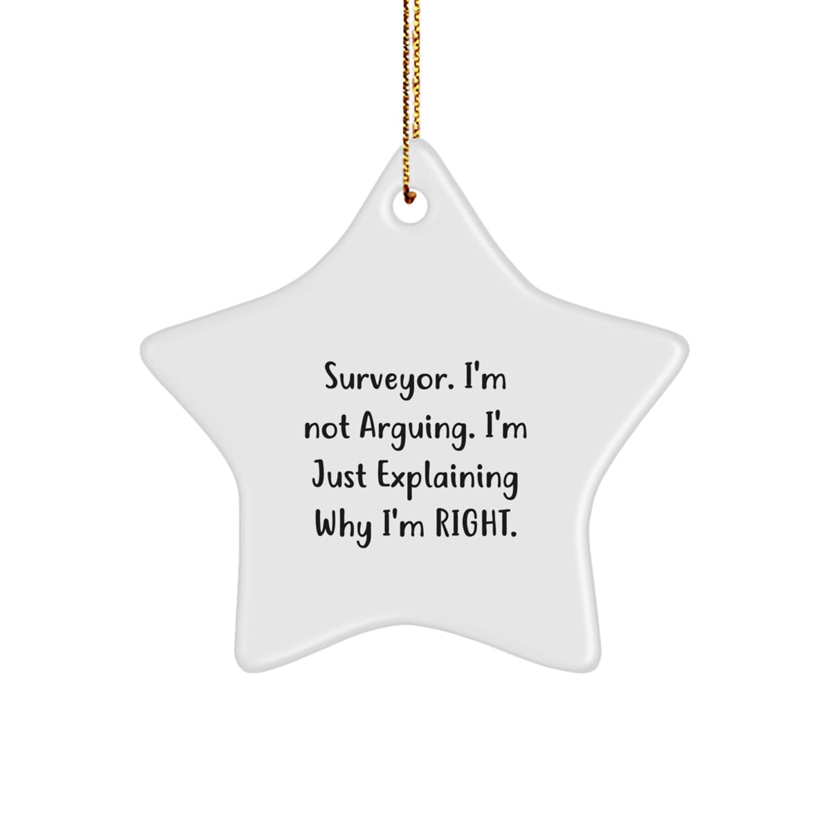 Bold Surveyor Novelty Christmas Ornament for Friends Gift - Image 1
