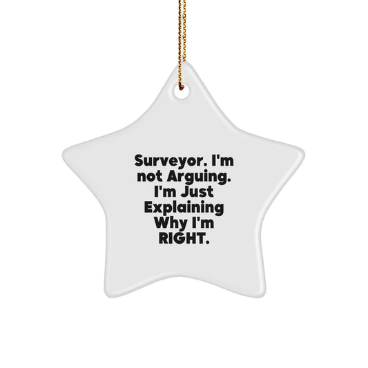 Christmas Gift Surveyor Star Ornament for Her Present Bright Keepsake - Image 1