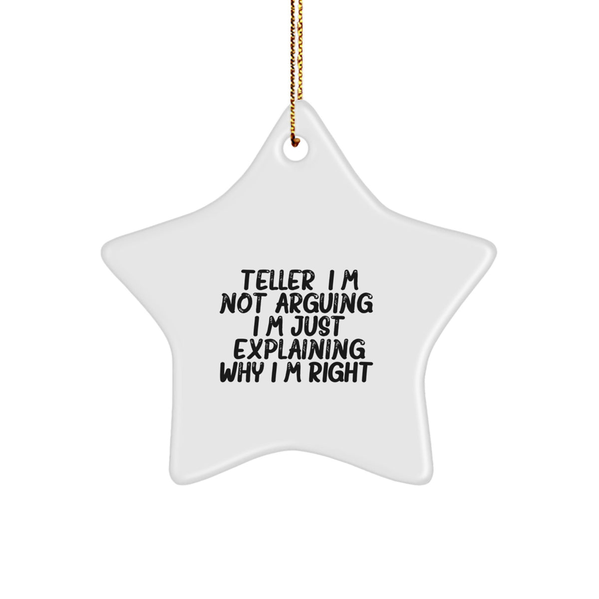 Christmas Gift for Her Teller Star Ornament Present Bright Vibrant - Image 1