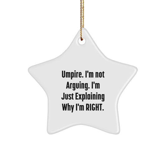 Bold Umpire Christmas Ornament for Friends Gift – Playful Surprise - Image 1
