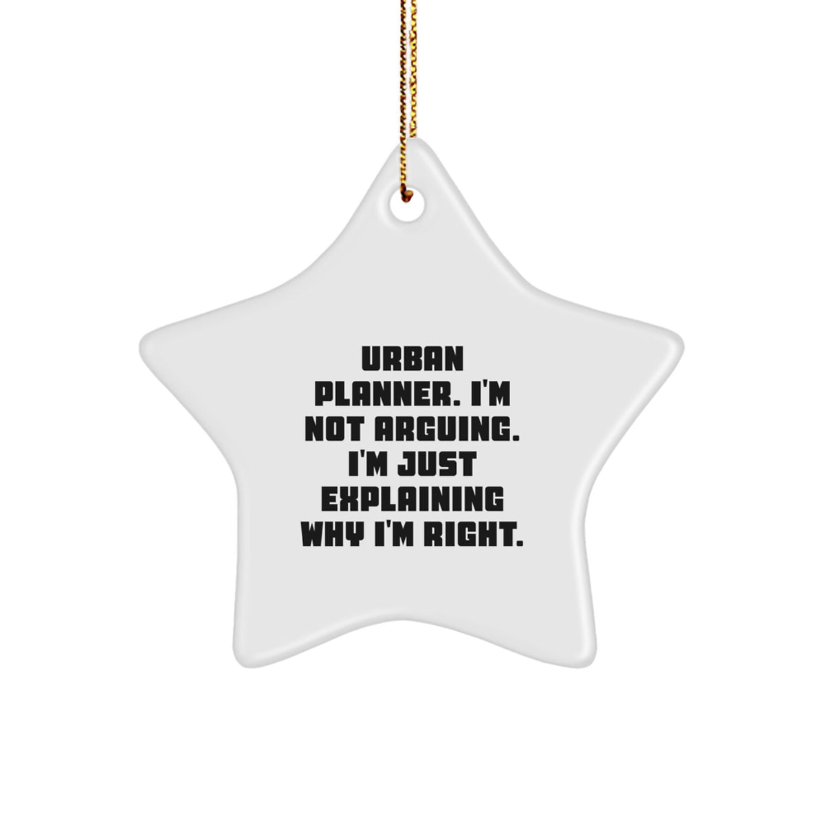 Urban Planner Star Ornament Collectible for Neighbors Christmas Unique Gift - Image 1