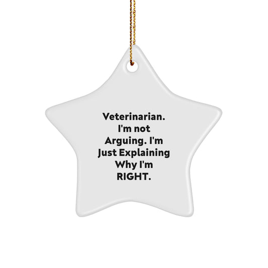 Holiday Christmas Family Treasure Veterinarian Star Ornament Gift - Image 1