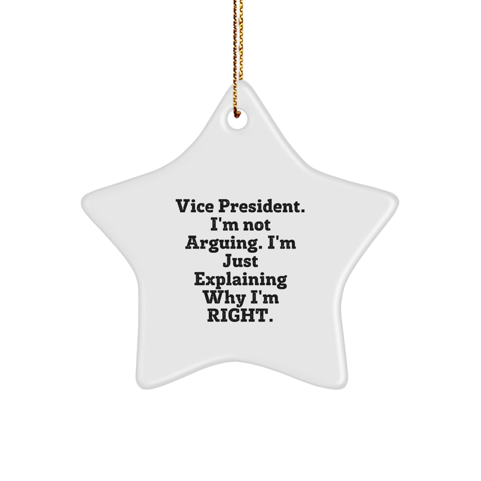 Funny Vice President Star Ornament Gifts from Men, Women, Friends, Coworkers to Vice President, Men, Women, Friends, Coworkers - Christmas Unique Gifts - Image 1