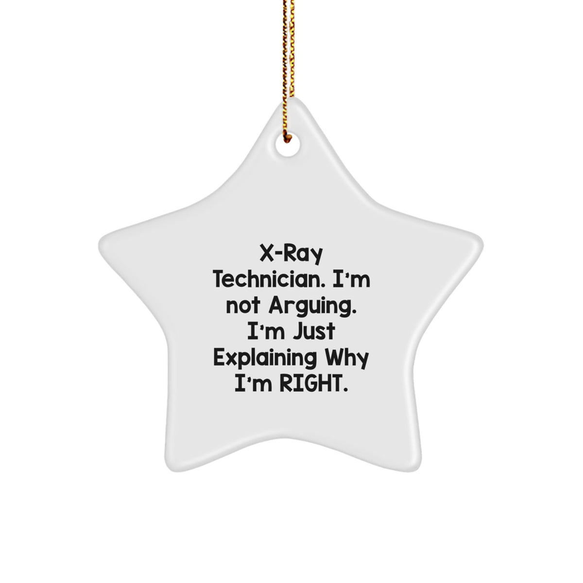 X-Ray Technician Star Ornament Idea Christmas Unique Gift for Coworkers - Image 1