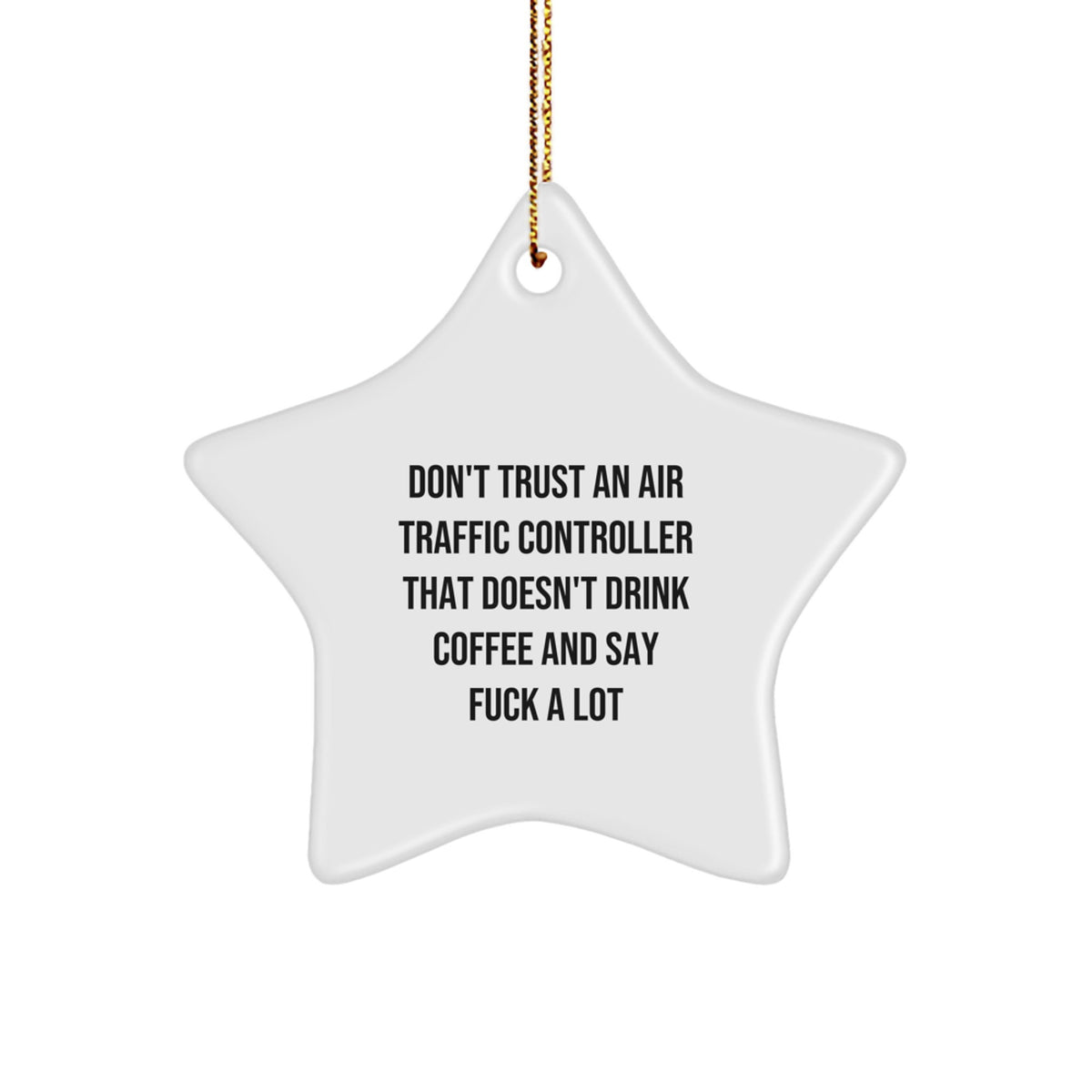 Christmas Ornament Gift for Him - Air Traffic Controller Star - Image 1