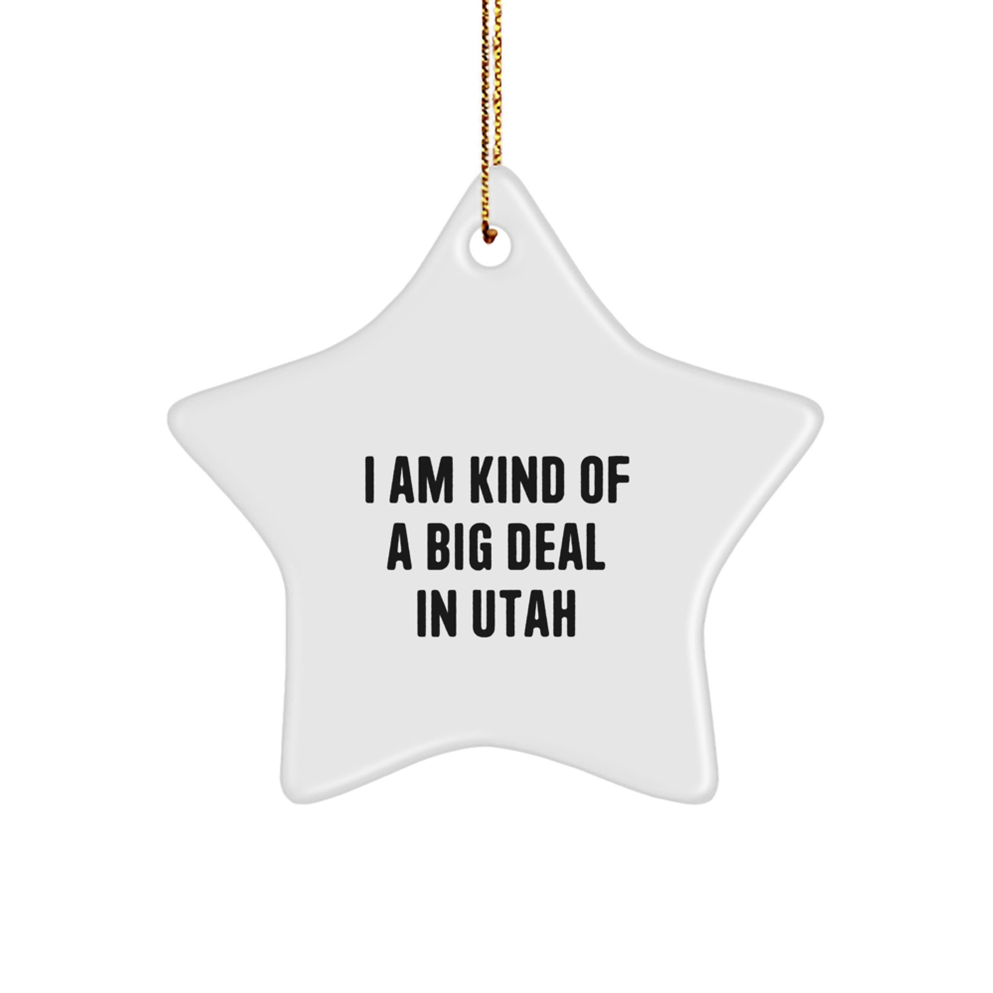 Utah Christmas Star Ornament Gifts from Friends to Family Members Who Say 'I Am Kind of a Prime Selection in Utah' - Image 1