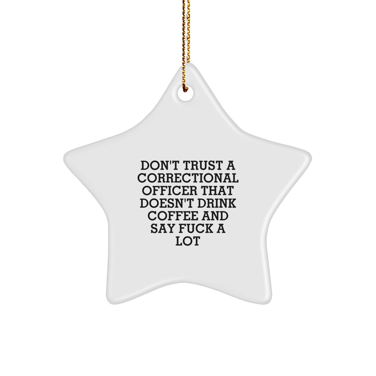 Correctional Officer Star Christmas Ornament Sarcastic Gift for Friends - Image 1