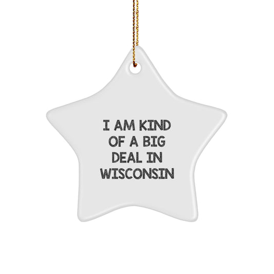 Funny Wisconsin Star Ornament Gifts from Friends and Family - I Am Kind Of A Prime Selection In Wisconsin - Image 1