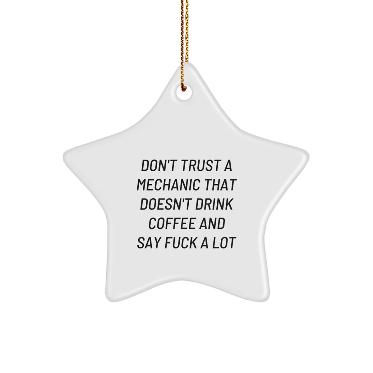 Christmas Unique Gift Mechanic Star Ornament for Her Present Coffee Lover - Image 1