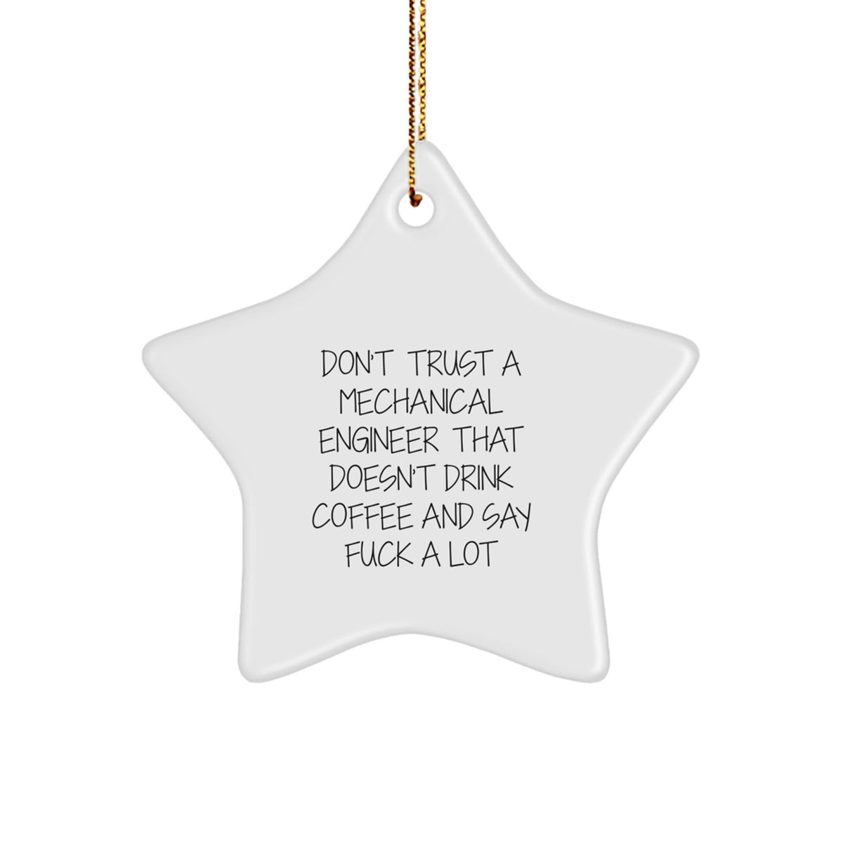 Star Ornament for Coworkers Idea Christmas Gift for Mechanical Engineers - Image 1