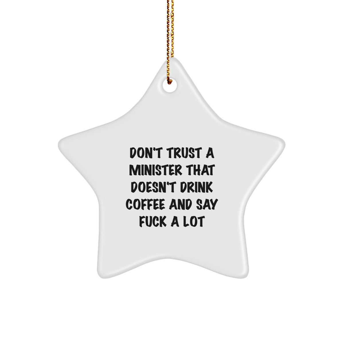 Bold Minister Christmas Ornament Keepsake for Friends Novelty Gift - Image 1