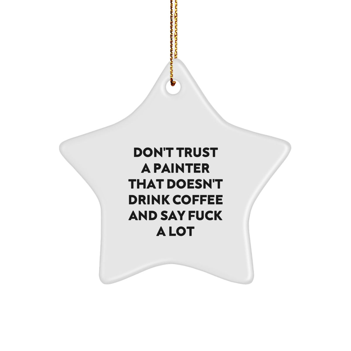 Painter Star Ornament for Family Treasure Christmas Gift - Image 1