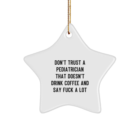Christmas Unique Gift Surprise Pediatrician Star Ornament for Teens - Image 1
