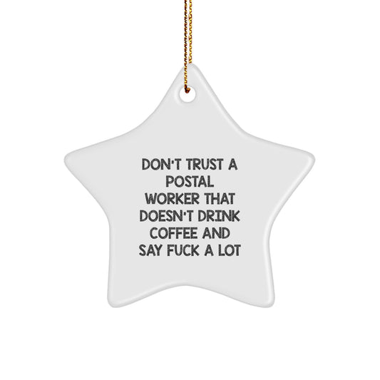 Postal Worker Star Ornament for Kids Treasure Christmas Gift - Image 1