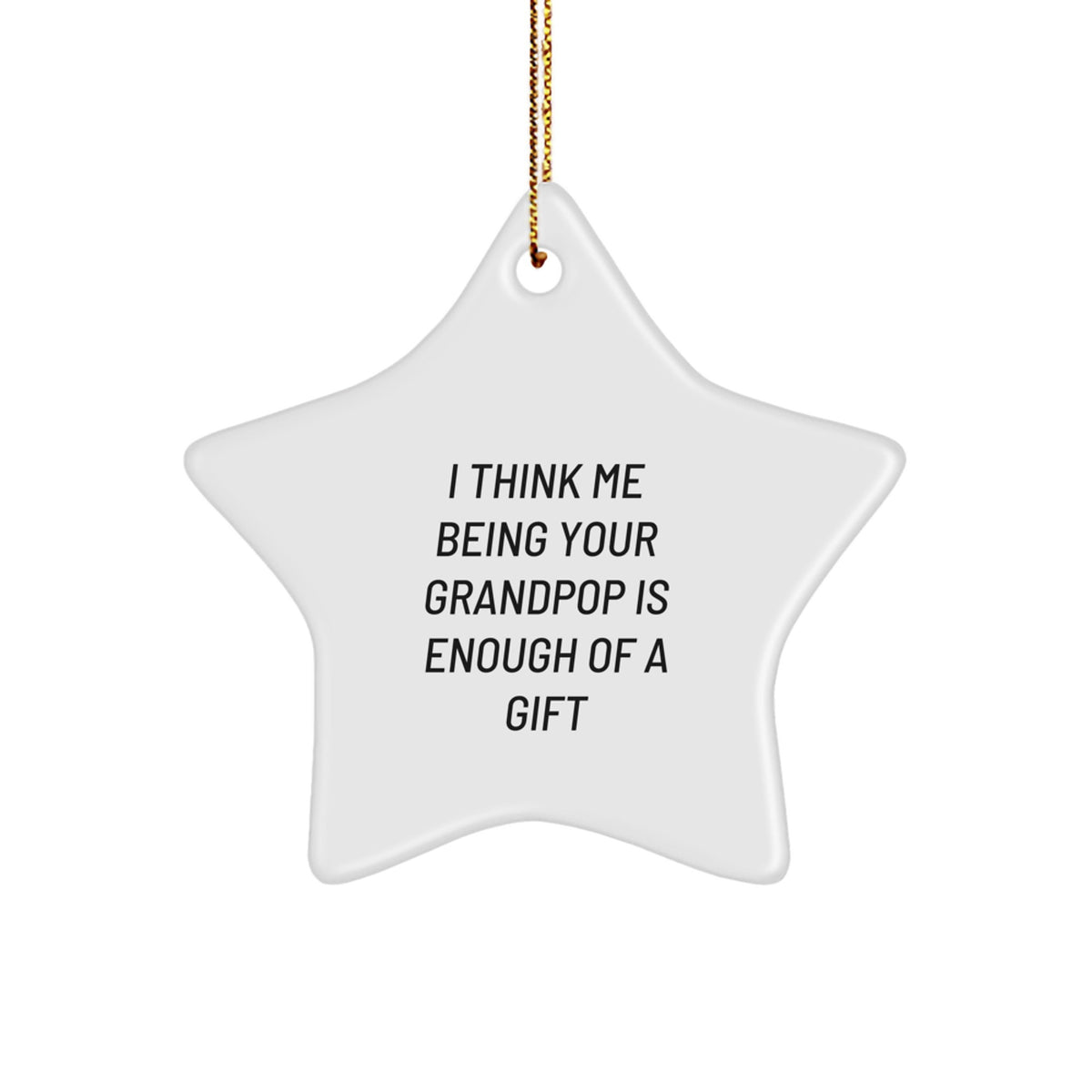 Christmas Unique Gift Grandpop Star Ornament for Her Present Being Your - Image 1