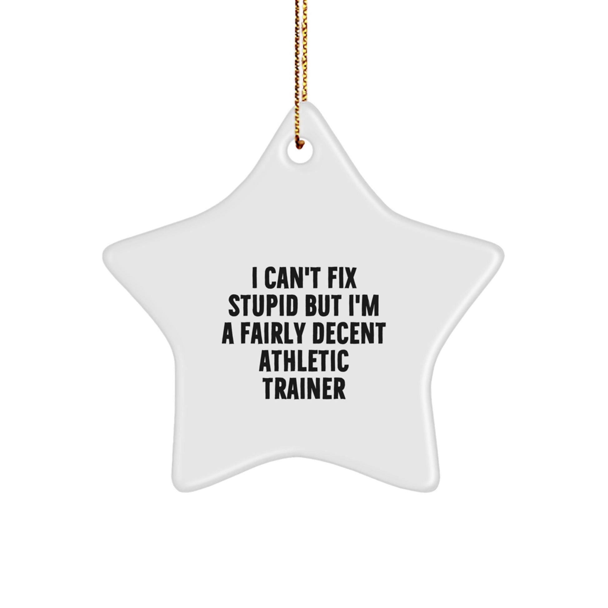 Funny Athletic Trainer Gifts for Men, Star Ornament Decor with Inspirational Quote, Gifts from Friends, Christmas Unique - Image 1