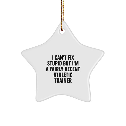 Funny Athletic Trainer Gifts for Men, Star Ornament Decor with Inspirational Quote, Gifts from Friends, Christmas Unique - Image 1