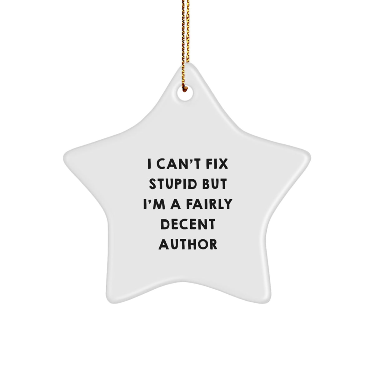 Author Christmas Ornament Novelty Sassy Bright Gift for Friends - Image 1