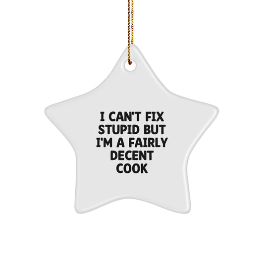 Cook Star Ornament Keepsake for Him – Heartwarming Christmas Gift - Image 1