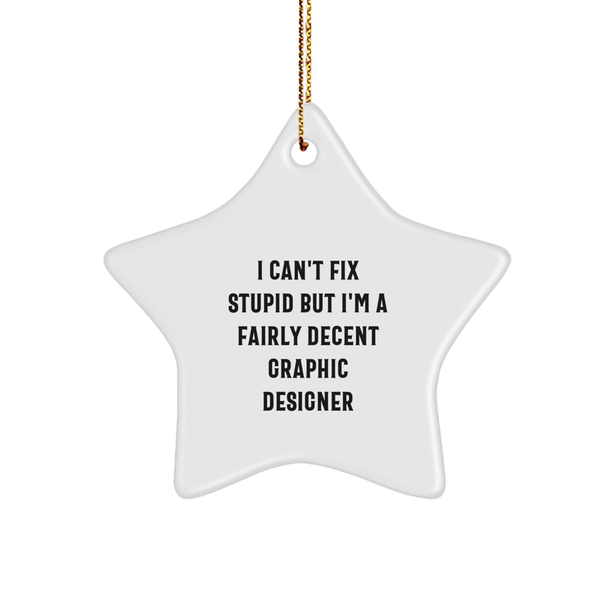 Graphic Designer Star Christmas Ornament for Friends Gift - Keepsake - Image 1