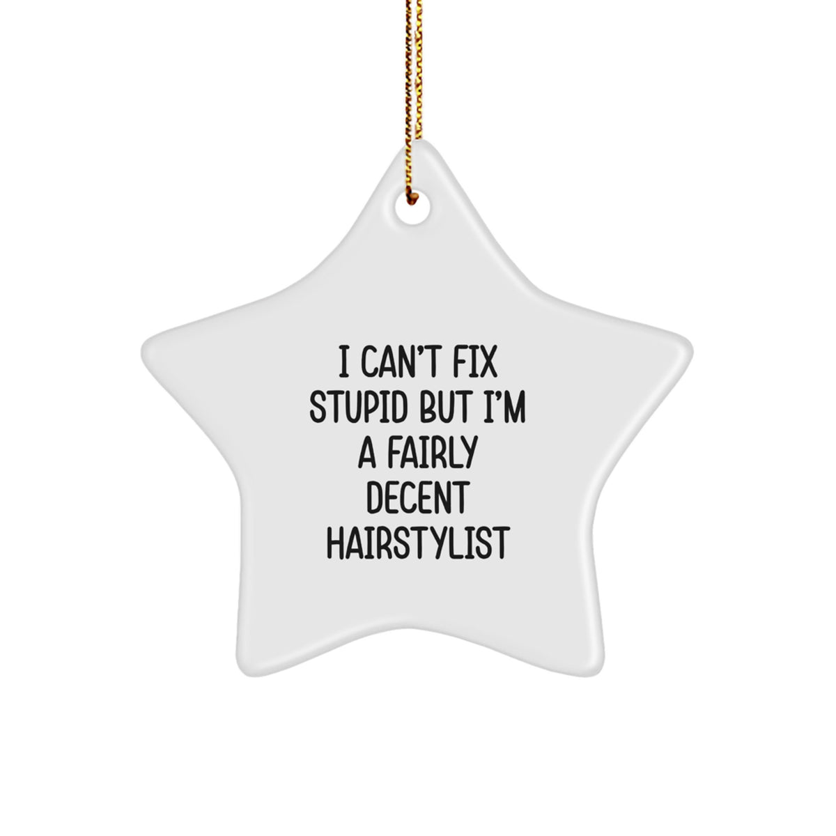 Hairstylist Treasure Star Ornament for Family Christmas Gift - Image 1