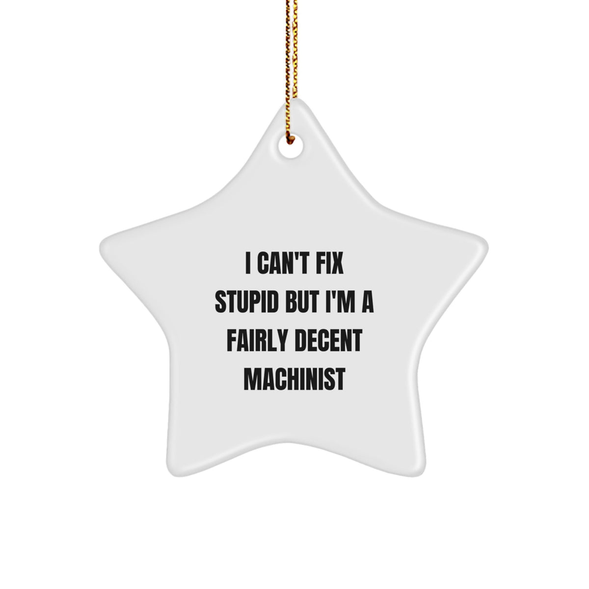 Family Treasure Machinist Star Ornament Christmas Gift - Image 1