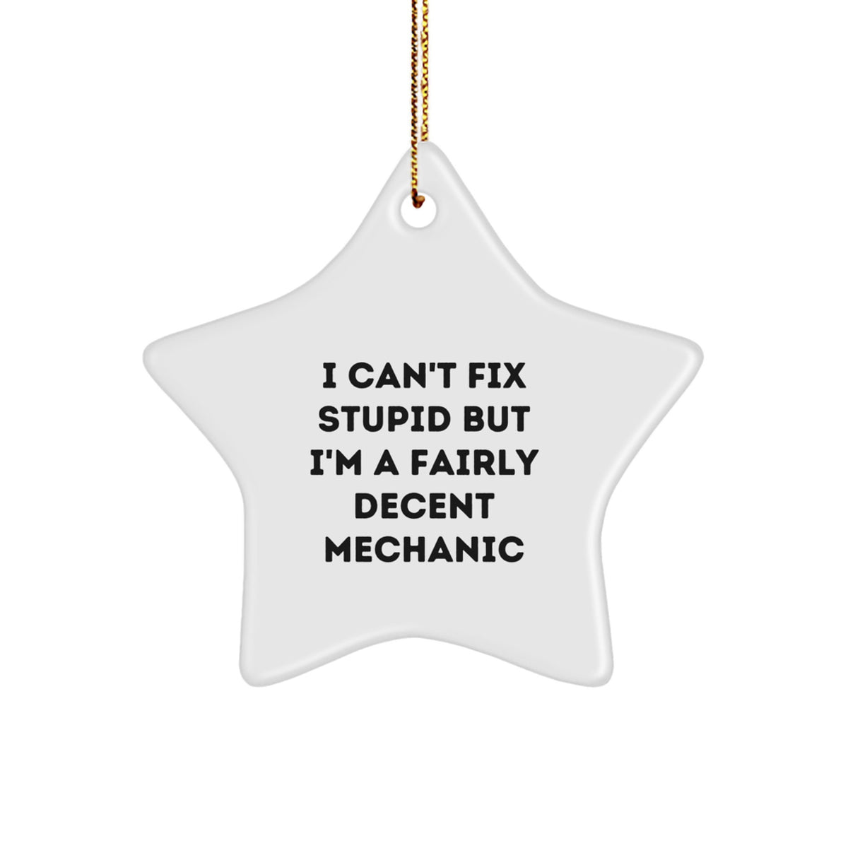 Christmas Ornament Gift for Family Mechanic's Treasure - I Can't Fix - Image 1