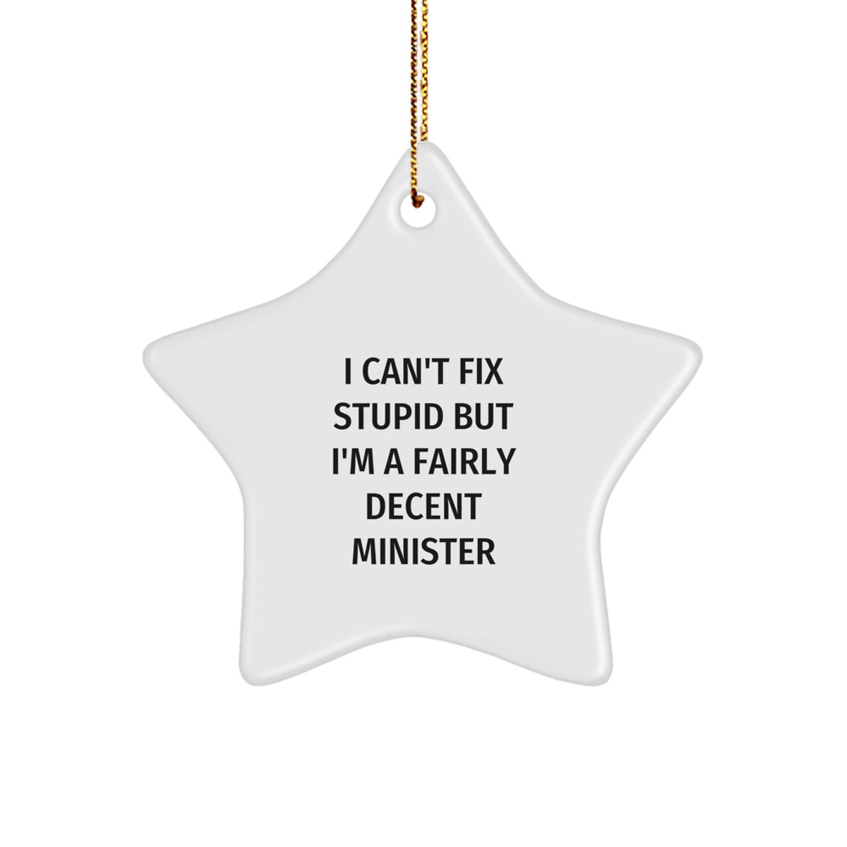 Christmas Ornament Gift for Family A Fairly Decent Minister Treasure - Image 1