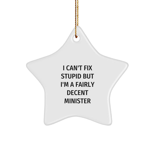 Christmas Ornament Gift for Family A Fairly Decent Minister Treasure - Image 1