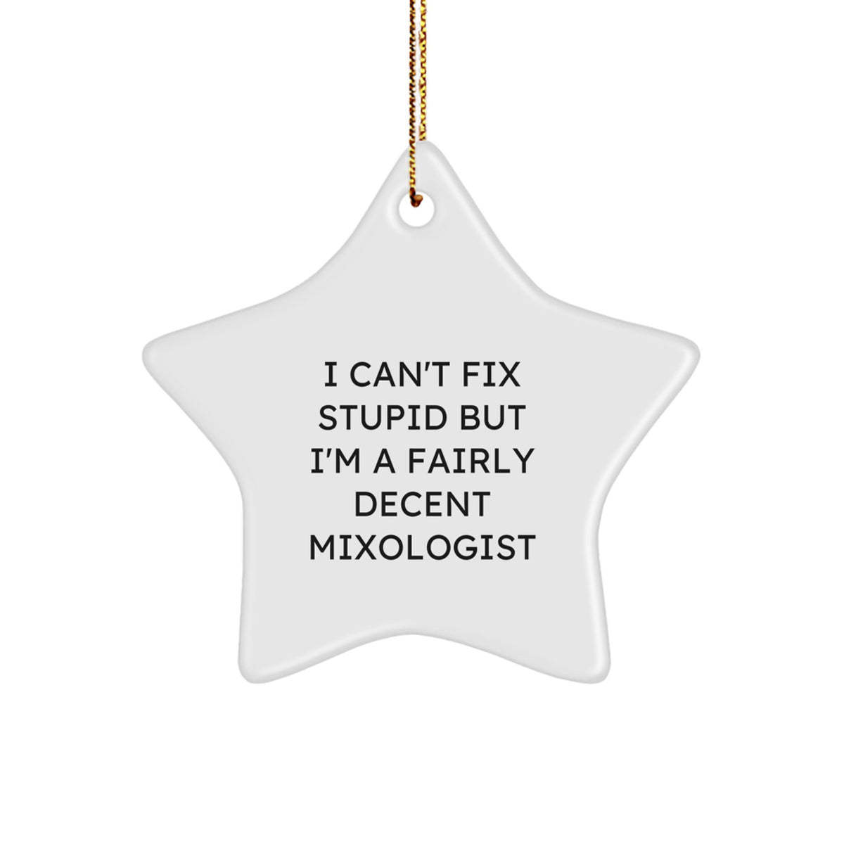 Laughing Mixologist Christmas Ornament Favorite for Happy Kids Gift - Image 1