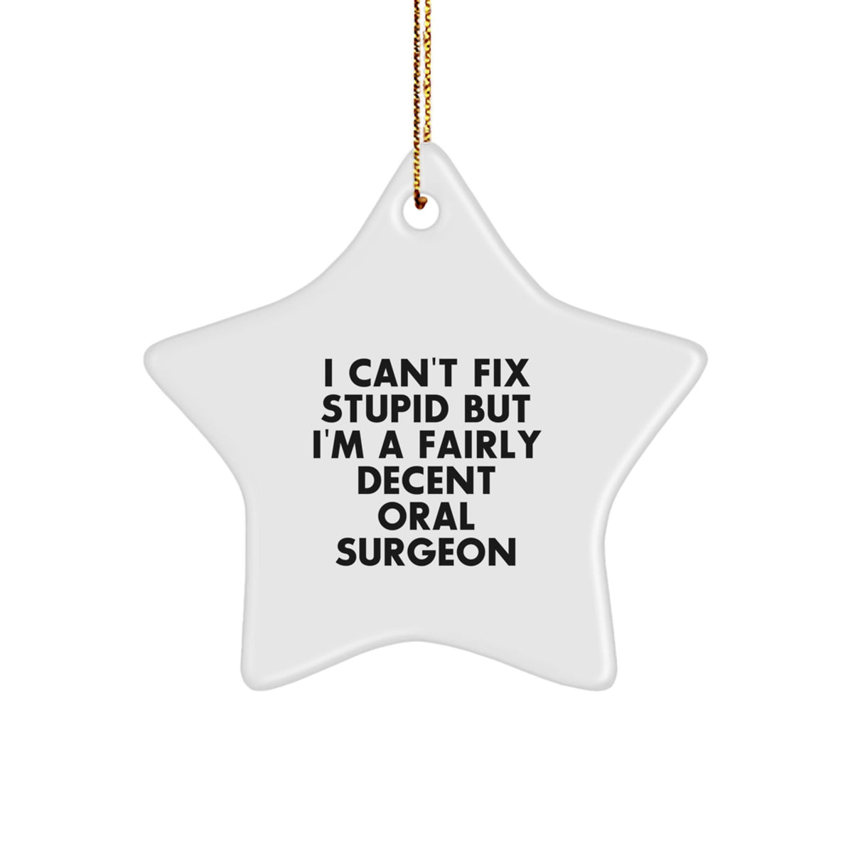 Christmas Gift for Her Present Oral Surgeon Star Ornament - Image 1