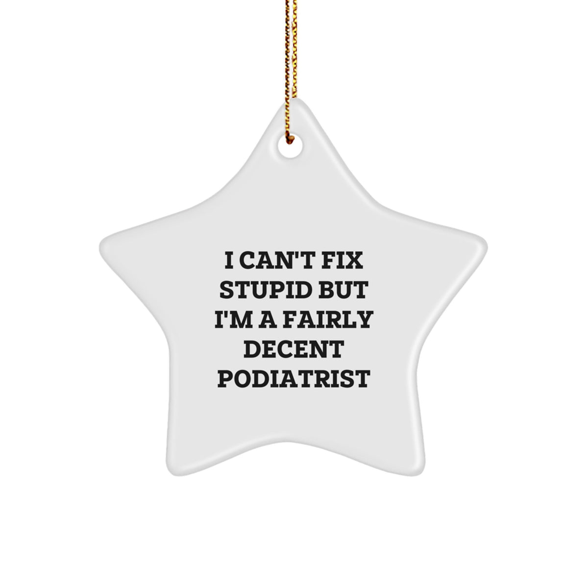 Witty Podiatrist Christmas Ornament Memento for Roommates Gift - Image 1