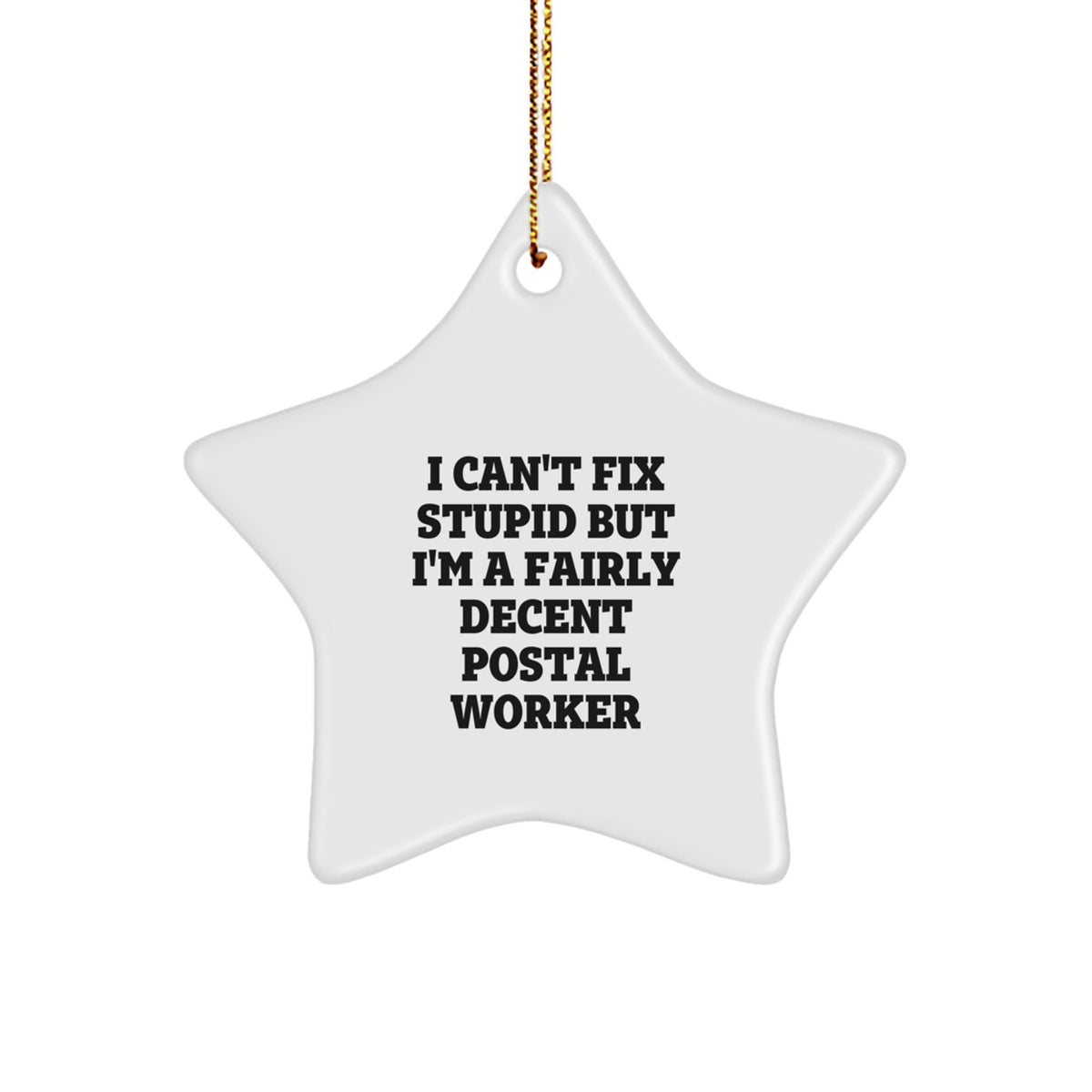Quirky Postal Worker Christmas Ornament for Friends Keepsake Gift - Image 1