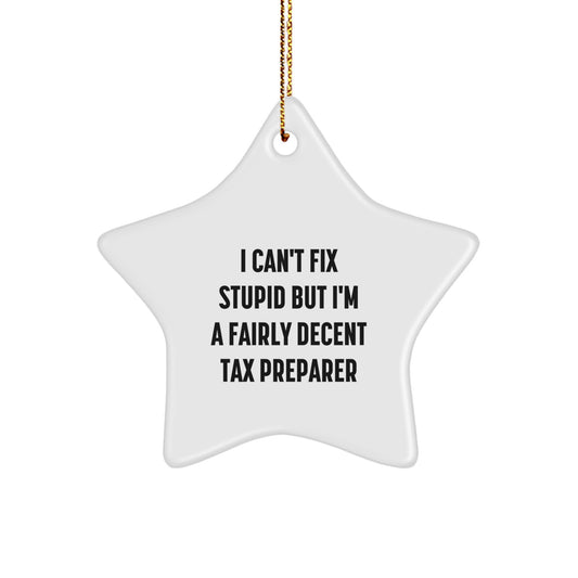 Tax Preparer Keepsake Christmas Ornament for Him Gift - Image 1