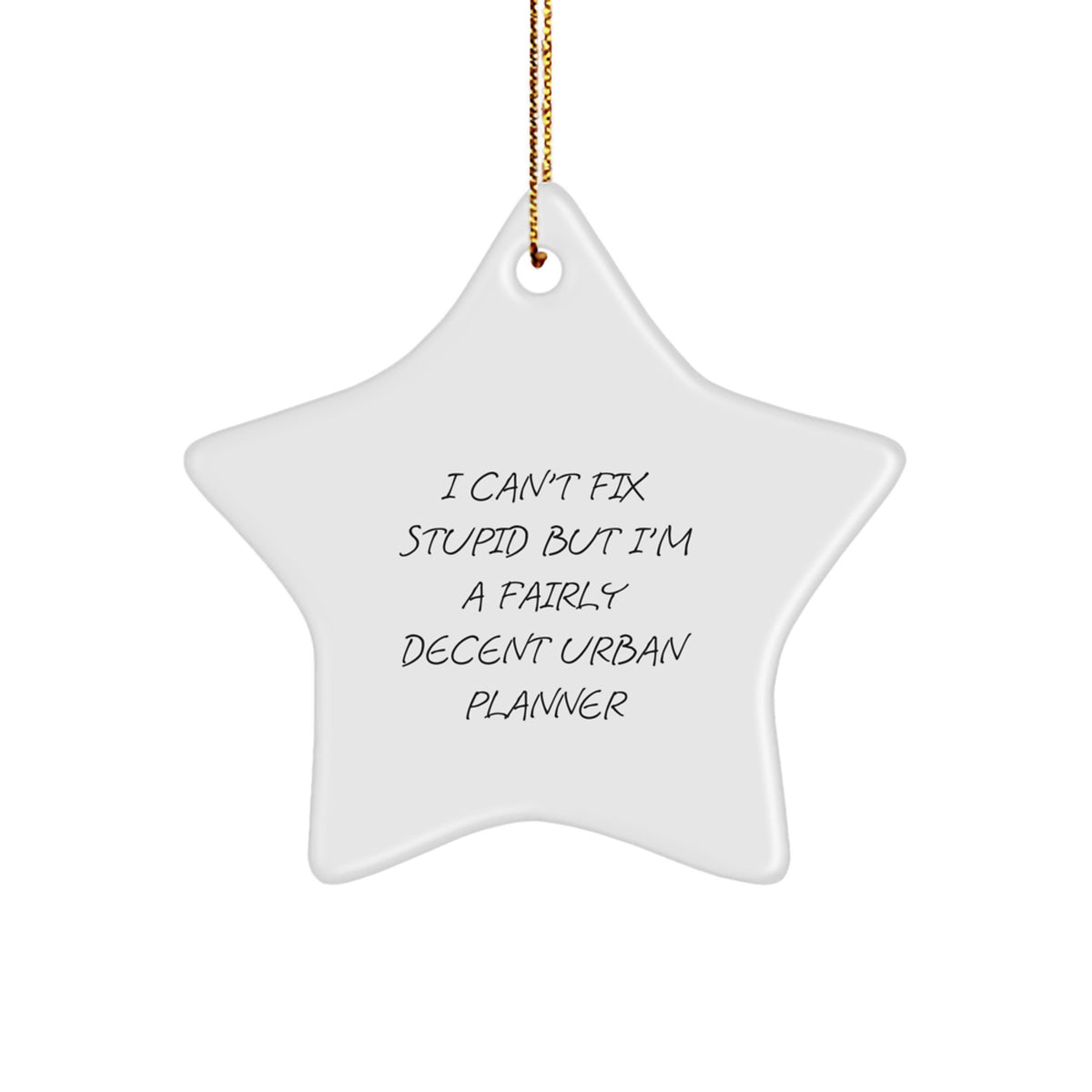 Urban Planner Keepsake Christmas Ornament for Him Gift – Starry Quote - Image 1