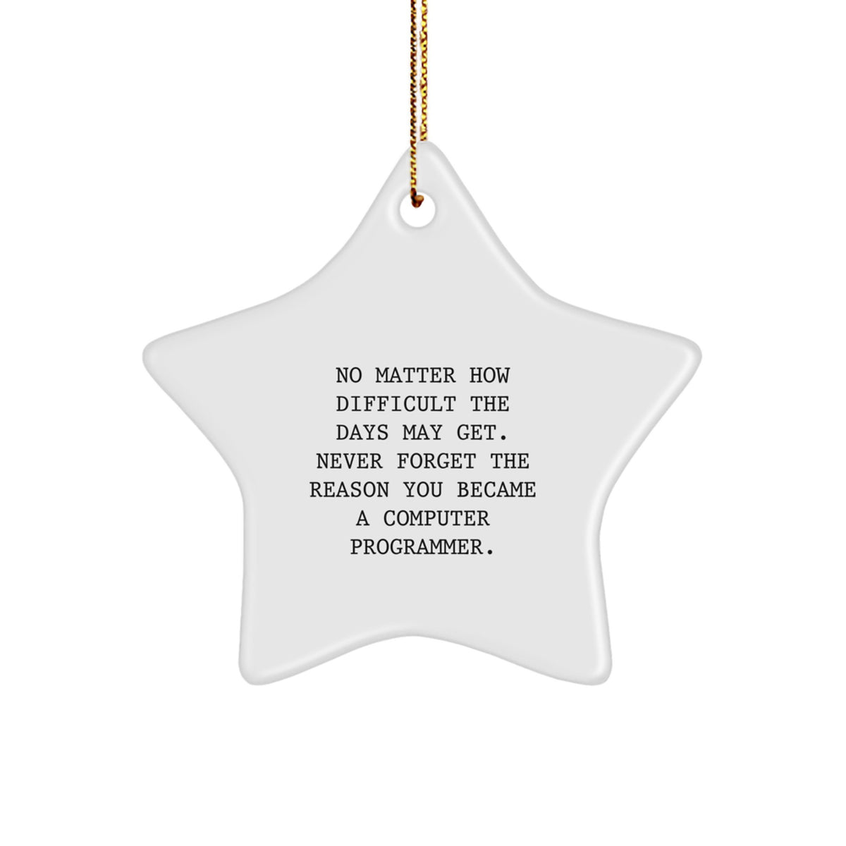 Inspirational Computer Programmer Christmas Ornament Gift for Friends - Image 1