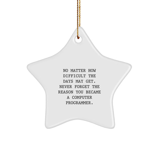 Inspirational Computer Programmer Christmas Ornament Gift for Friends - Image 1