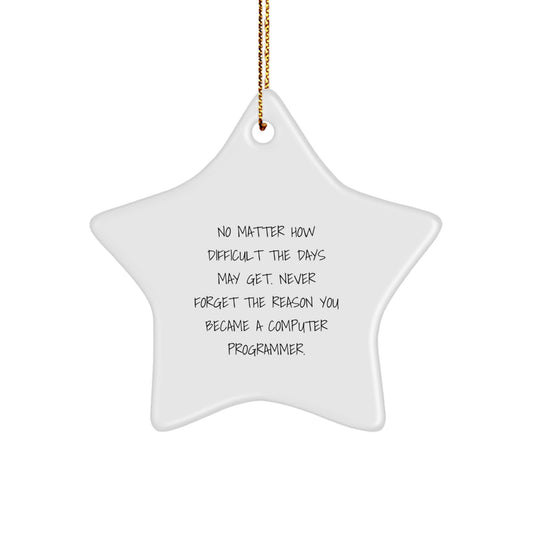 Computer Programmer Christmas Ornament for Him Never Forget Reason Gift - Image 1