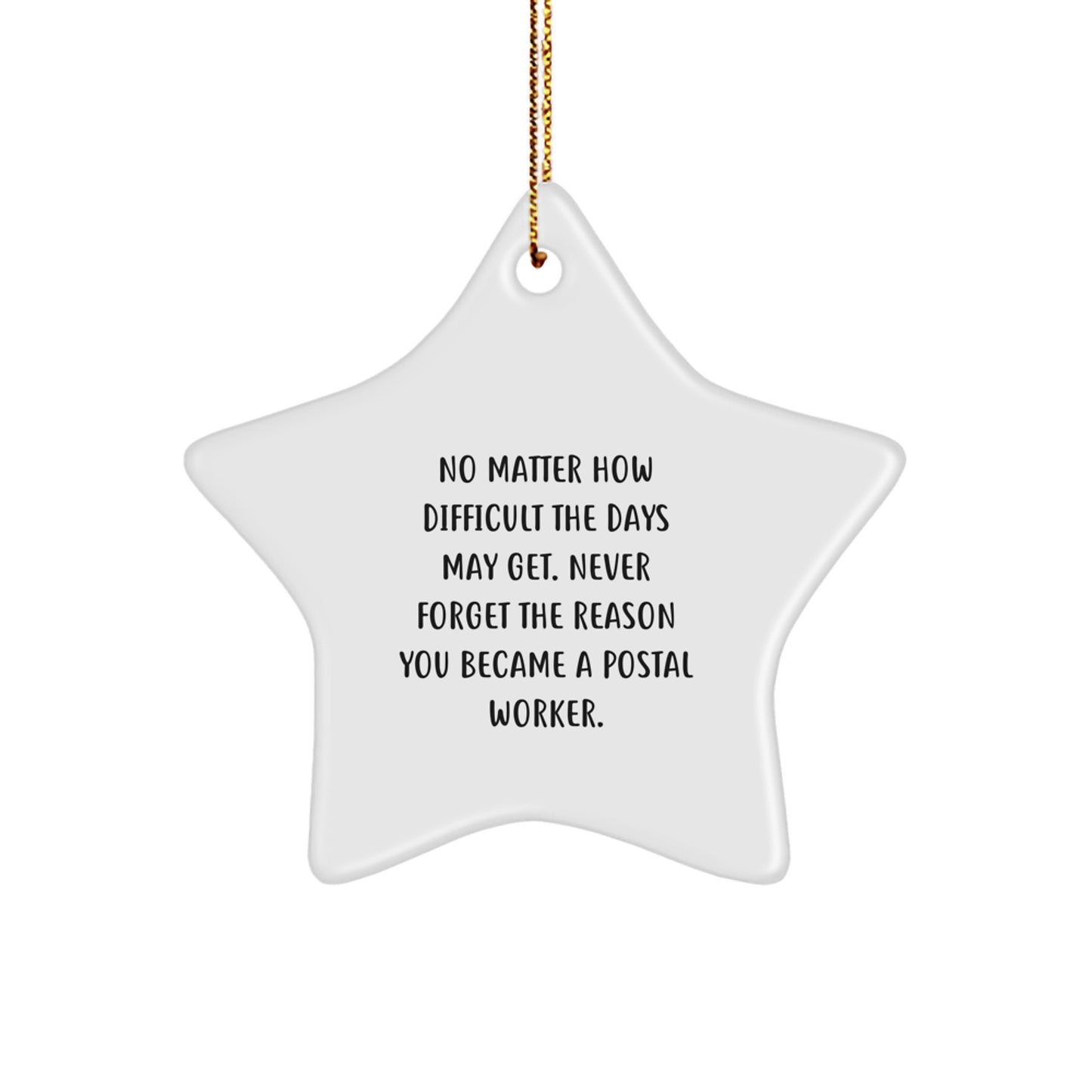 Inspirational Gifts from Friends for Postal Worker - Star Ornament, Christmas Unique Gifts - Image 1