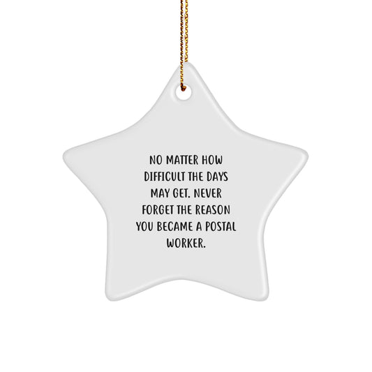 Inspirational Gifts from Friends for Postal Worker - Star Ornament, Christmas Unique Gifts - Image 1