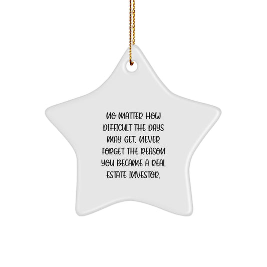 Real Estate Investor Keepsake Christmas Ornament for Him Surprise Gift - Image 1
