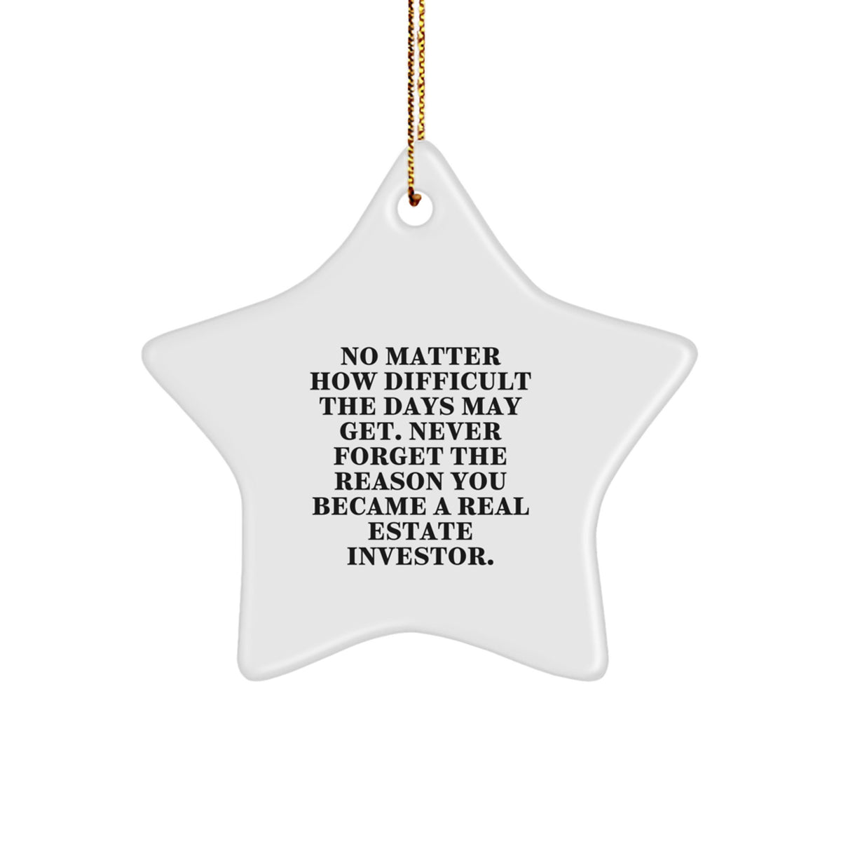 Real Estate Investor Star Christmas Ornament Gift for a Best Friend - Image 1