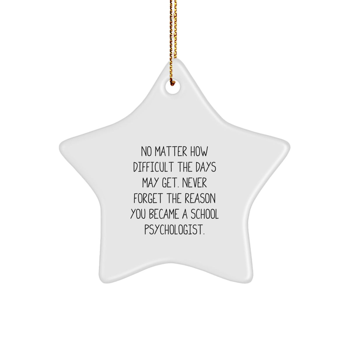 Christmas Gift for Her School Psychologist Star Ornament Present - Image 1