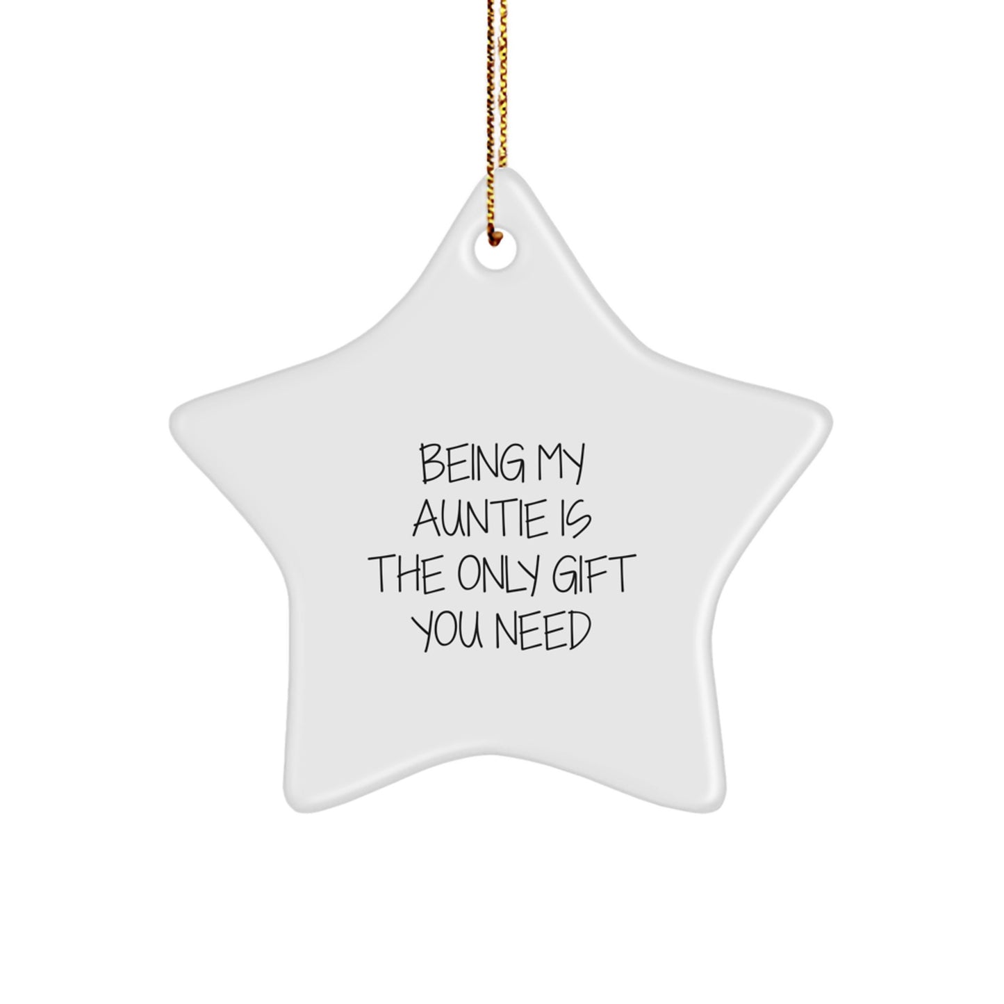 Gifts from Aunties for My Auntie, Funny Star Ornament, Christmas Unique Gifts - Image 1