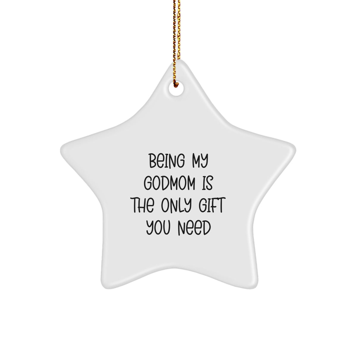 Christmas Gift for Her Godmom Star Ornament Present Bright Keepsake - Image 1