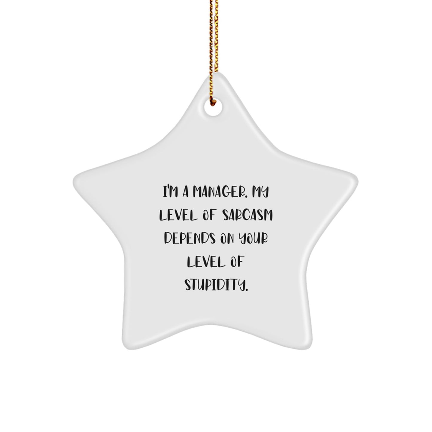 Funny Manager Star Ornament, Gifts from Coworkers for Manager, Christmas Unique Gifts, Sarcasm Gift Star - Image 1