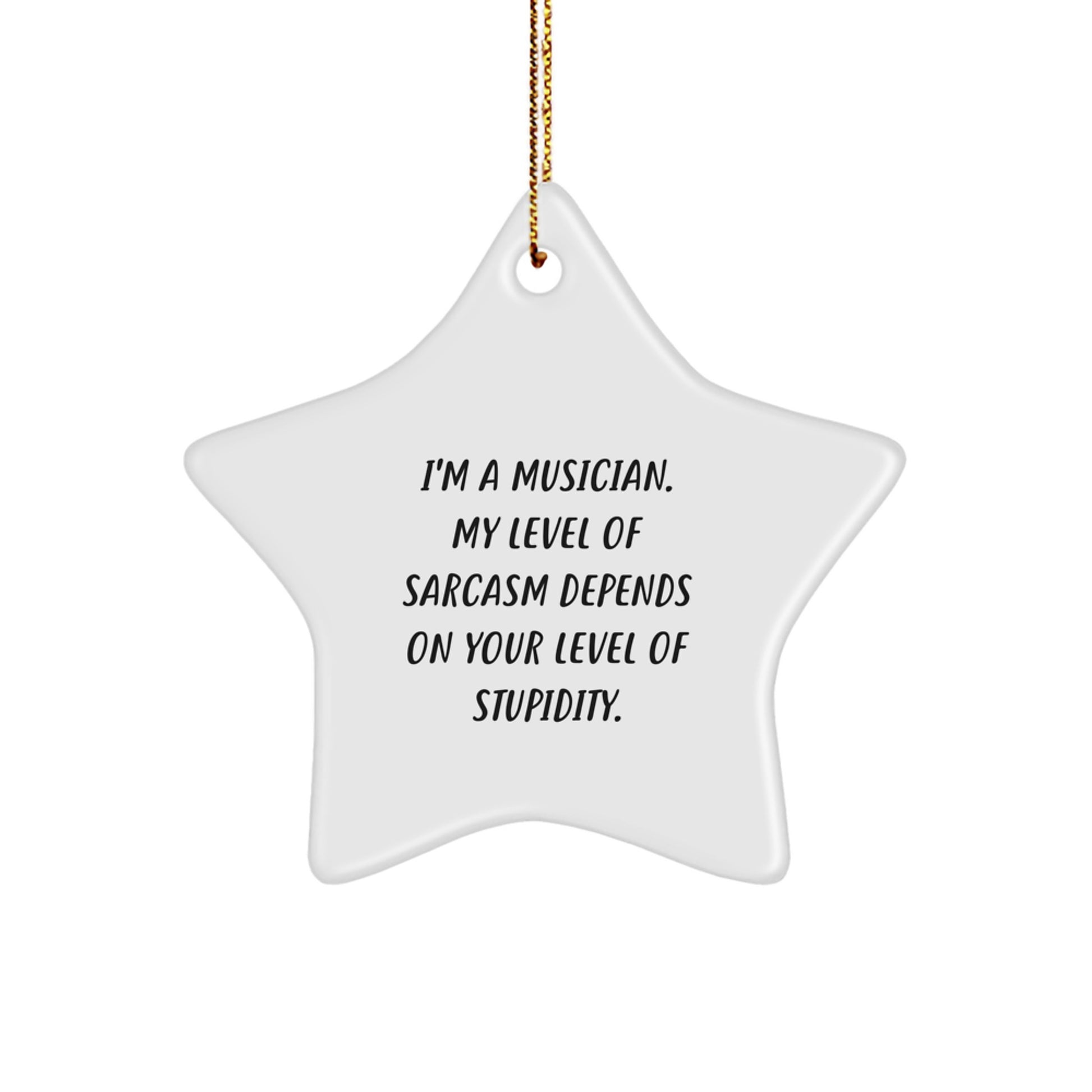Funny Musician Star Ornament Gifts from Friends, Christmas Unique Gifts for Musician, Men or Women - Image 1