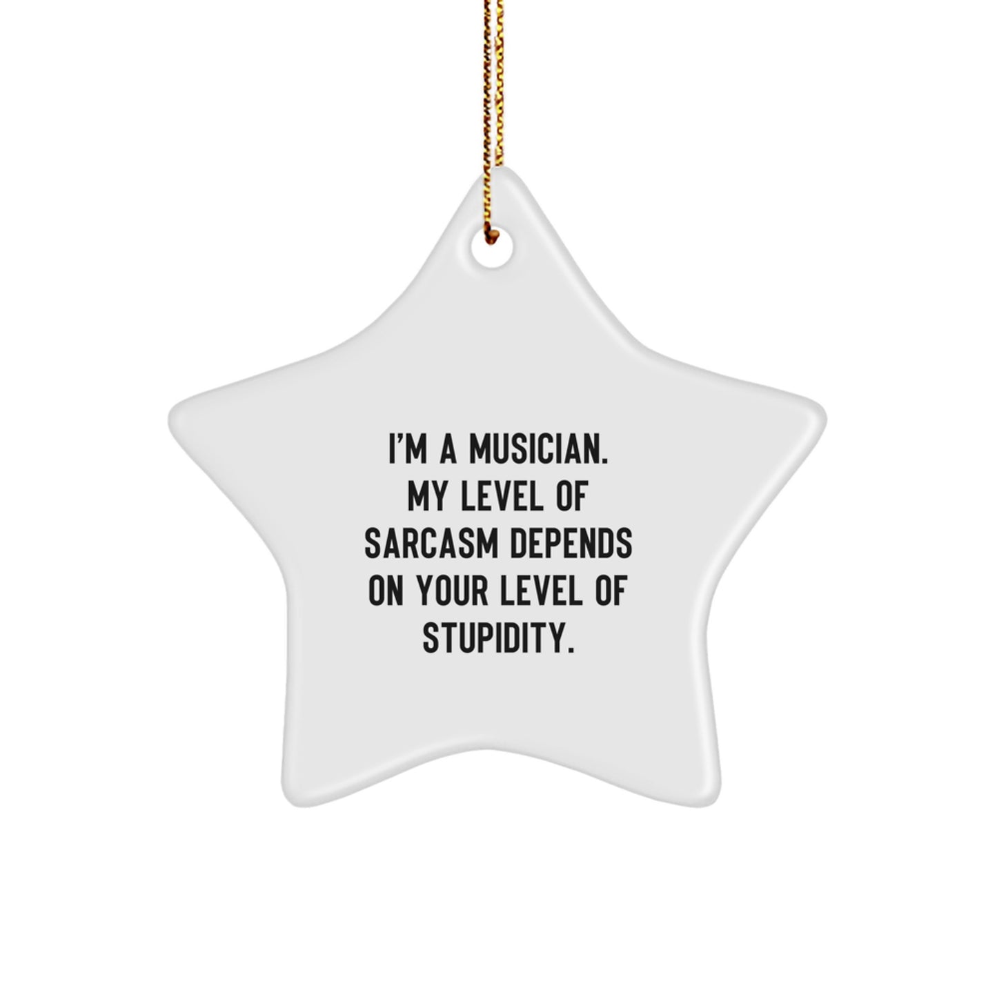 Funny Musician Star Ornament Gifts for Men from Family, Unique Christmas Unique Gifts Ideas for Musician Friends, Star Shaped Decorations - Image 1