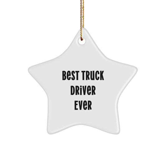 Funny Truck Driver Gift Star Ornament Gifts for Men Christmas Unique Presents from Family - Image 1