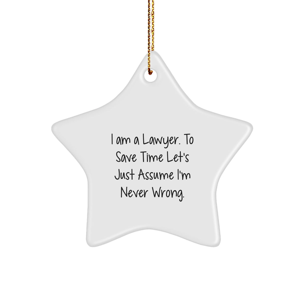 Confident Lawyer Novelty Christmas Ornament for Friends Gift - Image 1